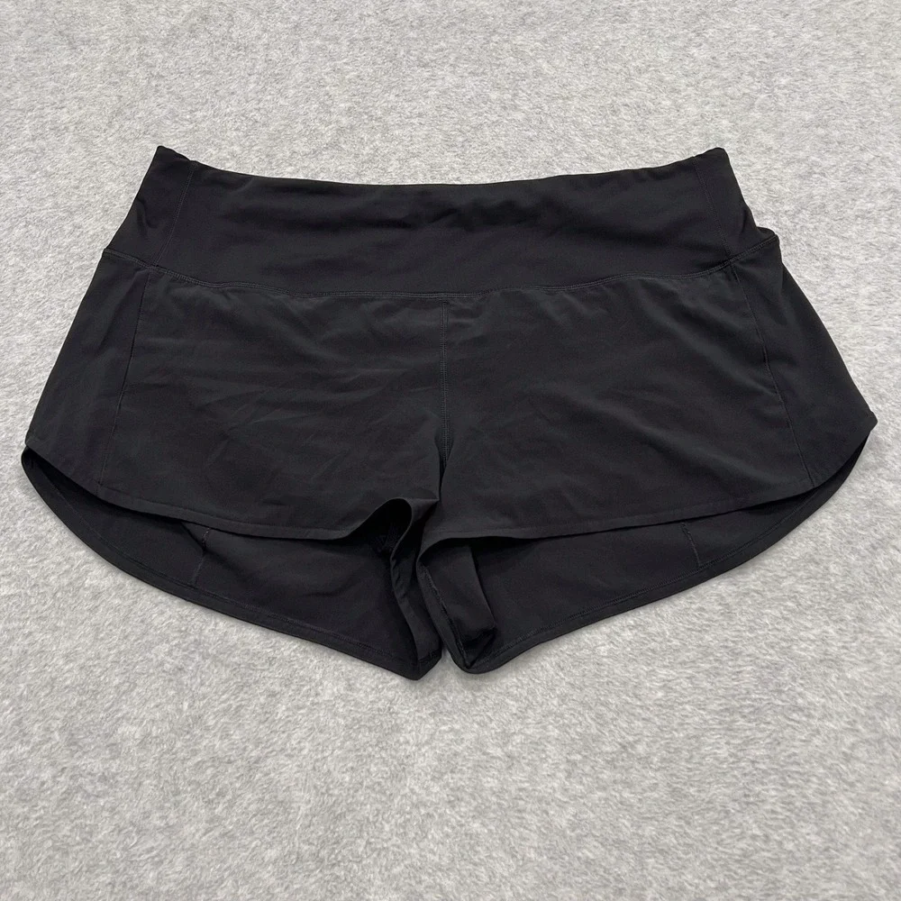Lululemon Black Speed Up Short High Rise 2.5